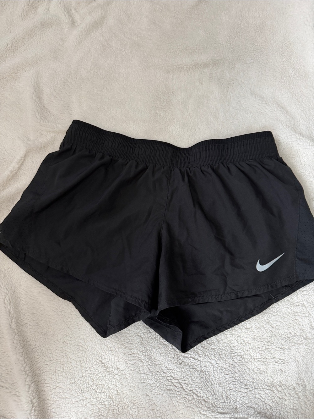 Nike Black Women's Athletic Running Shorts with Reflective Swoosh